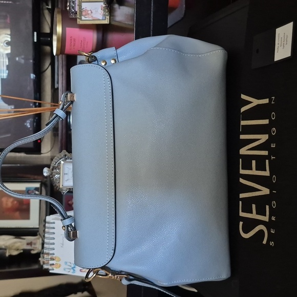 Seventy Sergio Tegon like new blue handbag. - Picture 2 of 7